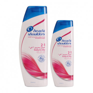 HEAD & SHOULDERS ANTI-DANDRUFF SHAMPOO LIVELY & SILKY 400ML + 200ML 