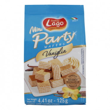 Lago Mini Party Wafers Vanilla Cream 125gm 