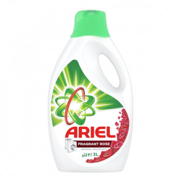Ariel Liquid Detergent Rose Fragrant 3Ltr 
