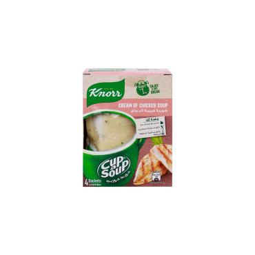 KNORR CUP A SOUP CRM OF CHICKEN 4X18GM