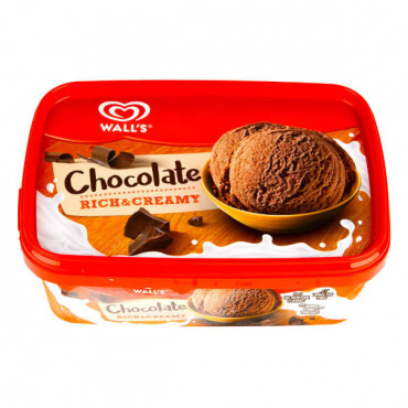 Wall's Rich & Creamy Ice Cream Chocolate 1Ltr 
