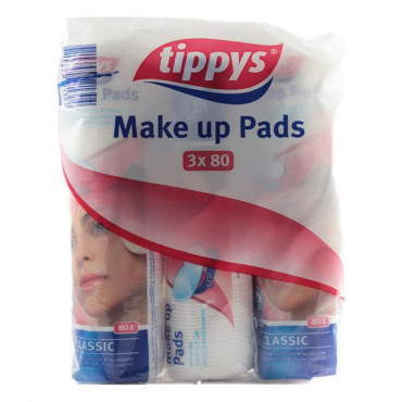 Tippys Make Up Pads 3 x 80 Pads 