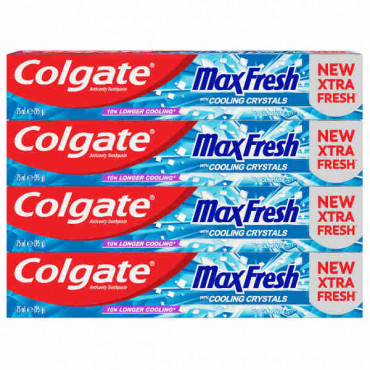 Colgate Toothpaste MaxFresh Cool Mint 4 x 75ml 