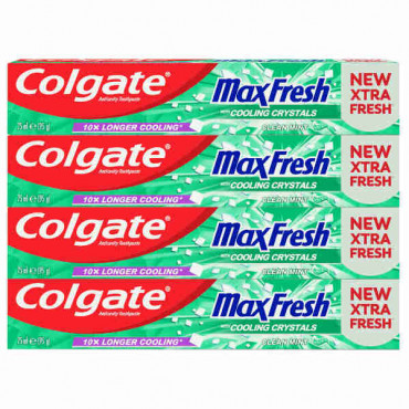Colgate Toothpaste MaxFresh Clean Mint 4 x 75ml 