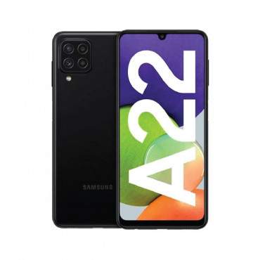 Samsung Smartphone Galaxy A22 6GB RAM 128GB ROM Dual Sim Black Color -- هاتف سامسونج جالاكسي الذكي ايه 22 رام 6 جيجا بايت بسعة 128 جيجا بايت بشريحتين أسود