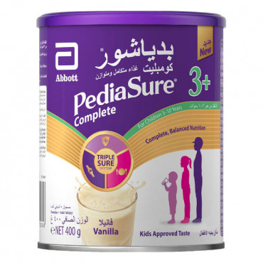 Pediasure Complete Nutrition Formula 3+ Vanilla 400gm 