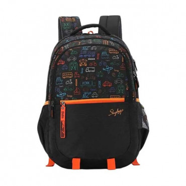 Skybags Casual Backpack Figo Plus 07 Black -- سكاي باجز- حقيبة ظهر أسود