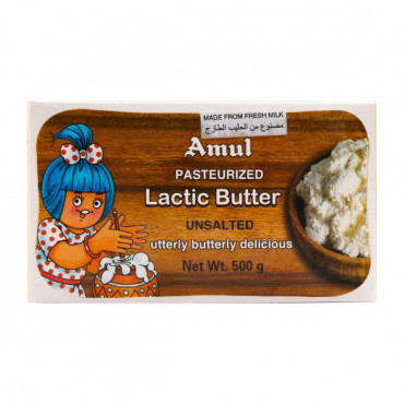 Amul Unsalted Lactic Butter 500gm 