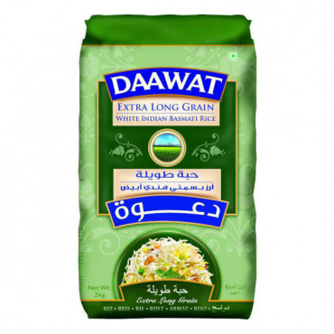 Daawat Extra Long Indian Basmati Rice 2Kg 