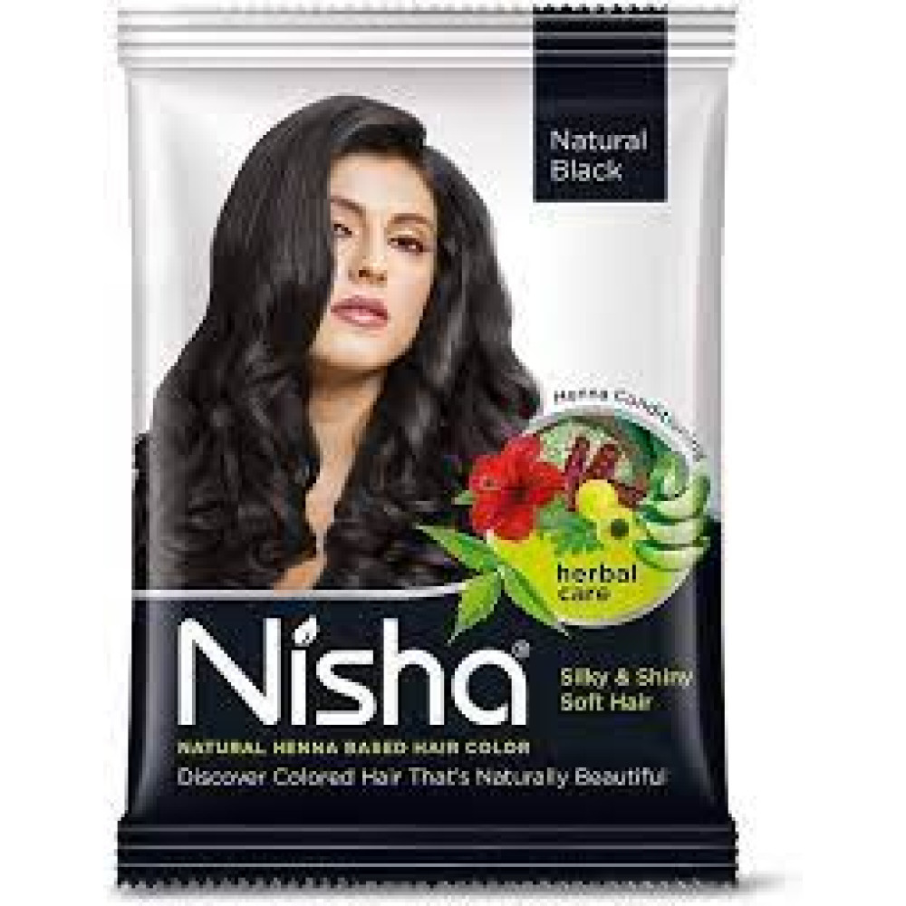 NISHA HENNA BASED HAIR COLOR 10GM BLACK