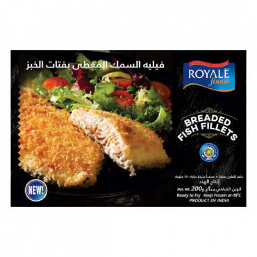 Royale Foods Frozen Breaded Fish Fillets 200gm 