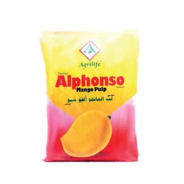 AgrilLife Frozen Alphonso Mango Pulp 1kg 
