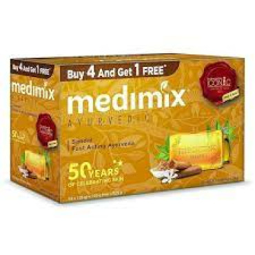 MEDIMIX SANDAL SOAP 125GM 4+1 FREE