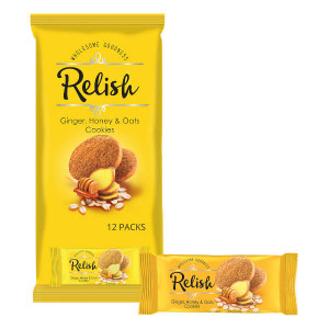 Nabil Relish Ginger, Honey &; Oats Cookies 12 x 42..