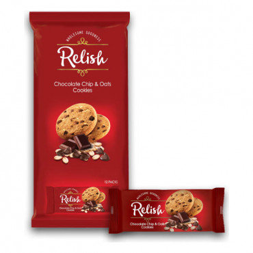 Nabil Relish Chocolate Chips & Oats Cookies 12 x 42gm 