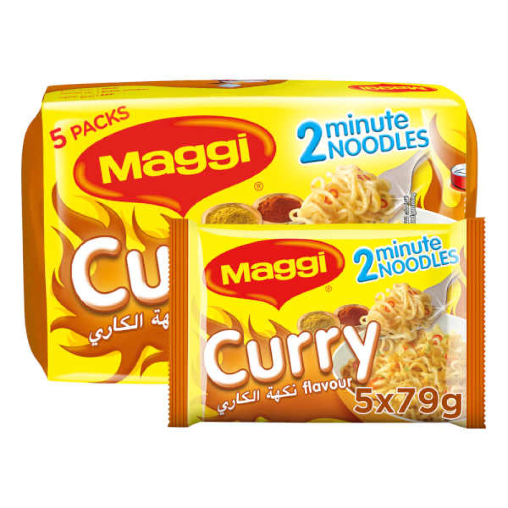 NESTLE MAGGI 2MINUTES CURRY NOODLE 79GM X5S