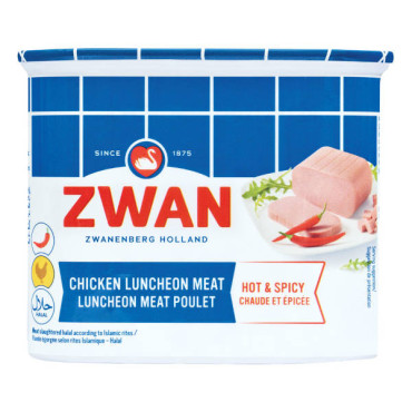 ZWAN CHICKEN LUNCHEON MEAT HOT & SPICY 340GM 