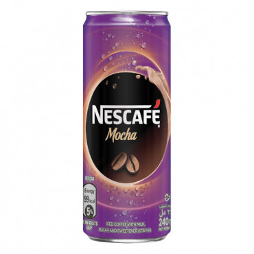 Nescafe Mocha Iced Coffee With Milk 240ml -- نسكافيه موكا قهوة مثلجة بالحليب 240 مل